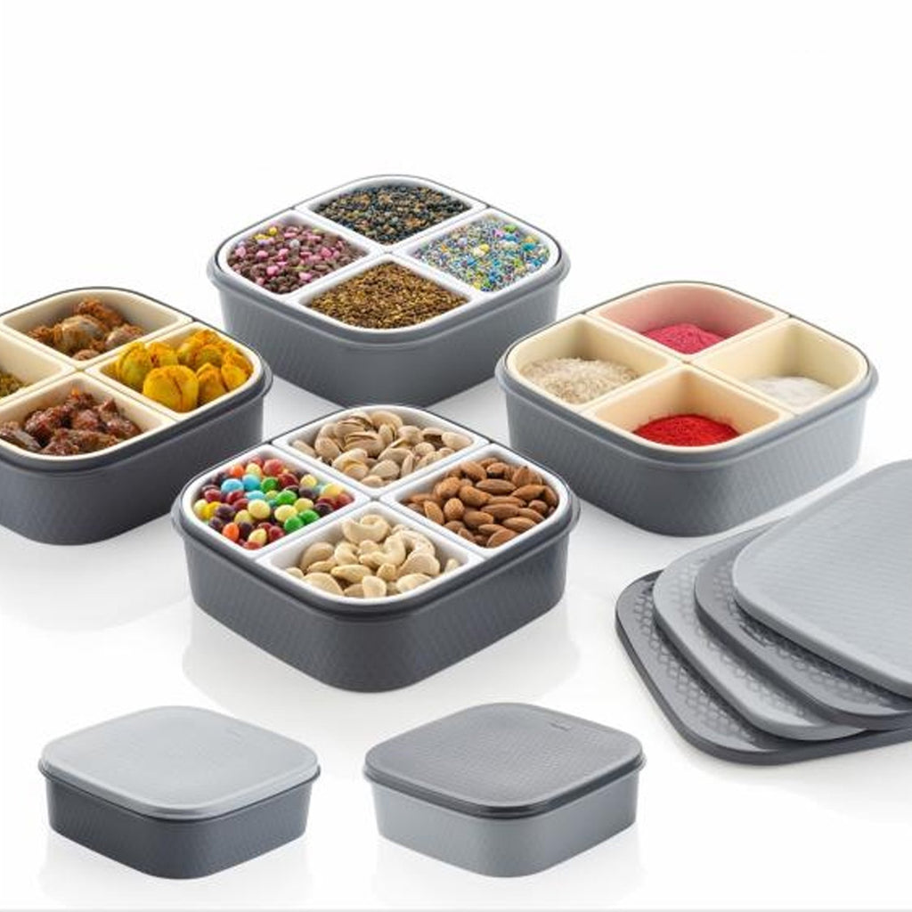 Dry Fruit & Chocolate Serving Box – BPA-Free Multipurpose Gift Tray with Airtight Containers