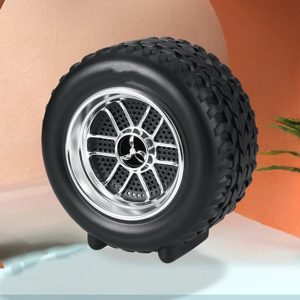 Portable Tyre-Shaped Wireless Bluetooth Speaker – Deep Bass, USB/TF Card Support | Indoor & Outdoor Use
