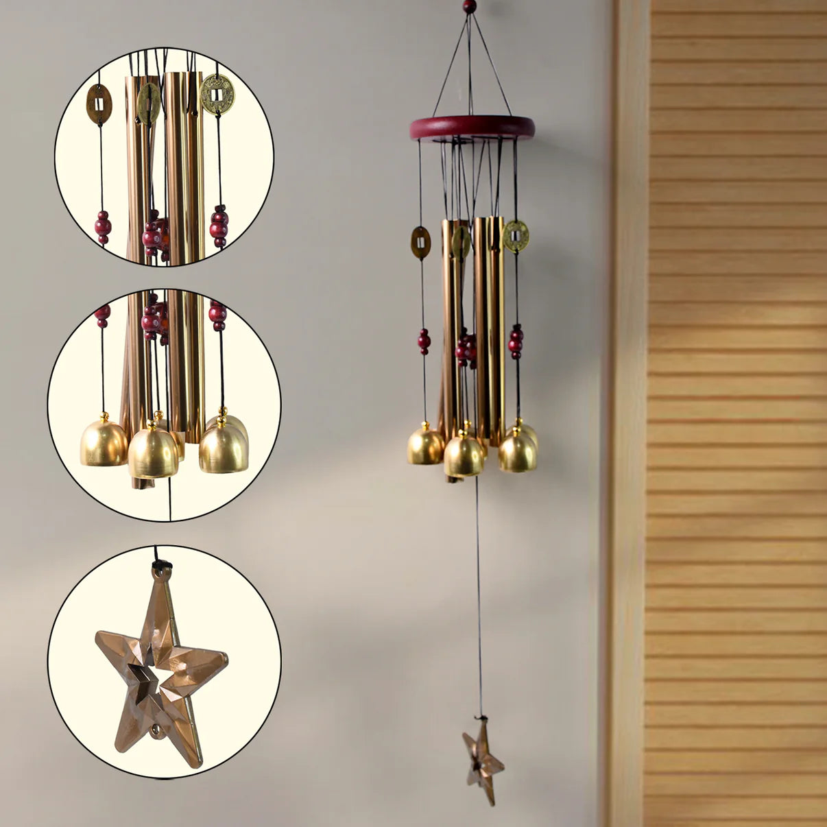 Decorative Wind Chimes Outdoor Hanging Dragonfly Wind Chime (1 Pc)