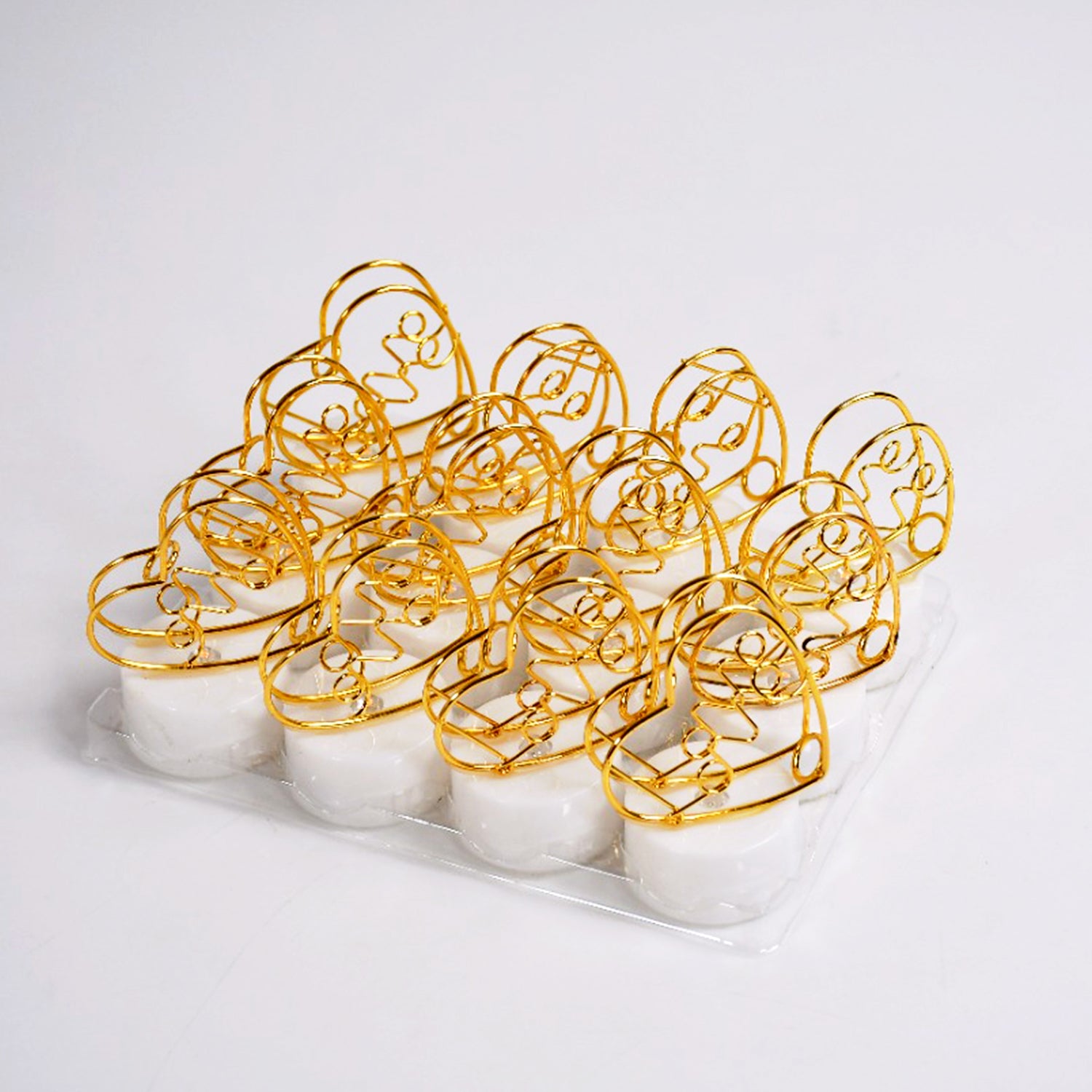 Multicolor Flameless Heart Design LED Candles – Set of 12 for Decoration