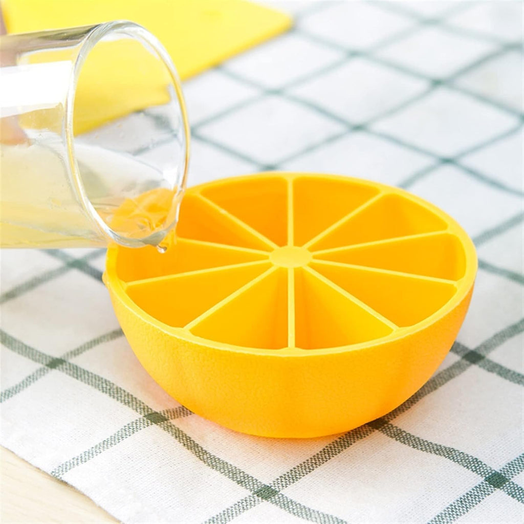 Lemon Shape Silicone Ice Cube Tray – 8-Slot Wedge Mold for Drinks & Cocktails (BPA-Free)