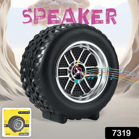 Portable Tyre-Shaped Wireless Bluetooth Speaker – Deep Bass, USB/TF Card Support | Indoor & Outdoor Use