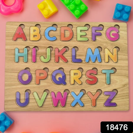 ABC Wooden Puzzle Board - Educational Learning Toy with Letters & Shapes for Kids