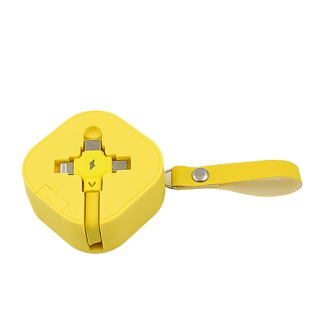 Retractable 3-in-1 Charging Cable – Universal, Tangle-Free &amp; Fast Charging Solution (1 Pc)