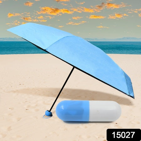 5-Fold Manual Open Umbrella with Capsule Case – Compact, Windproof & UV Protected Amazon India