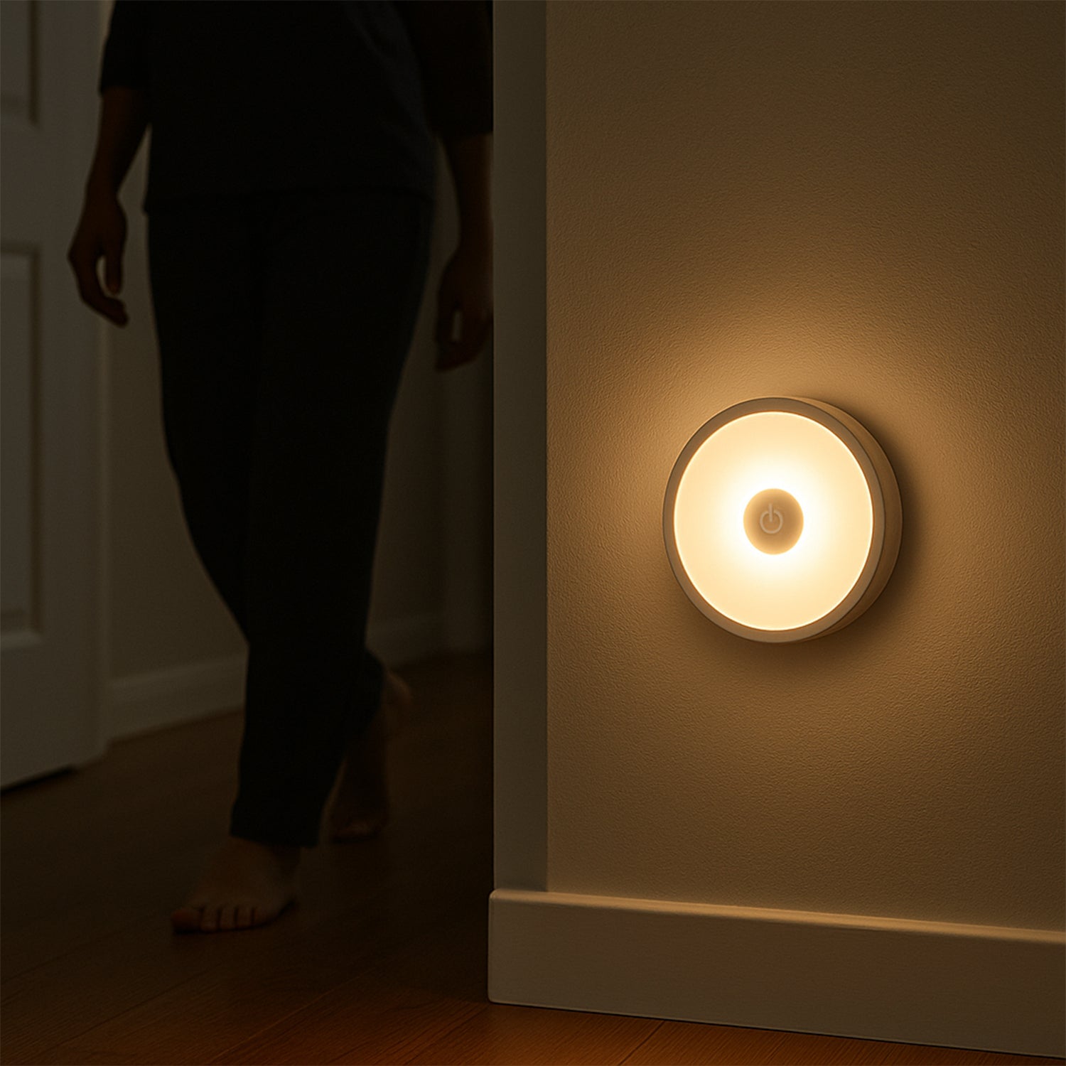 Rechargeable Motion Sensor Night Light - USB LED Auto-On Security Light