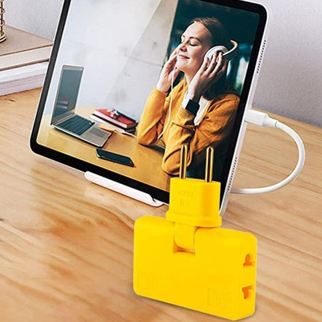 Wireless 3-in-1 Adapter – Universal, Mini Slim Outlet Adapter, Foldable & Rotating Plug (1 Pc)