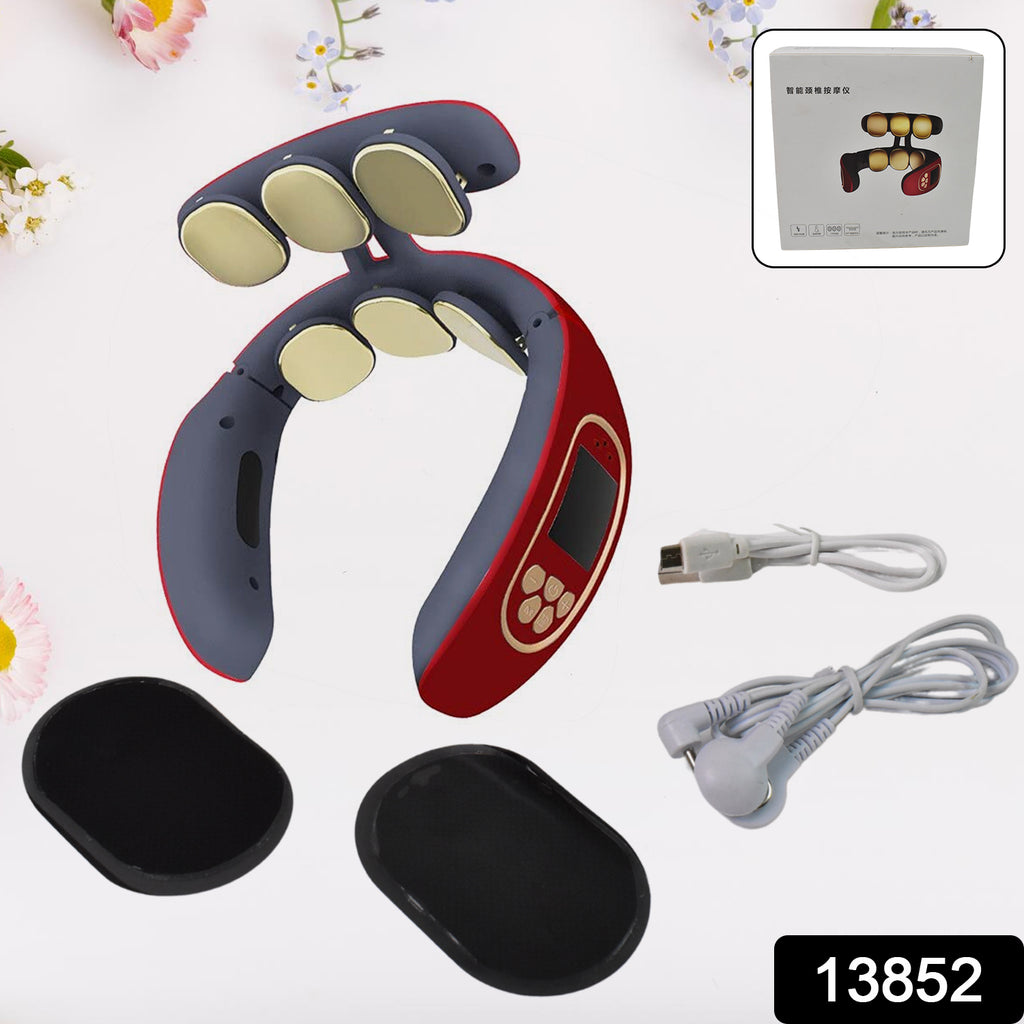 6 Heads Smart Electric Neck And Back Pulse Massager Wireless