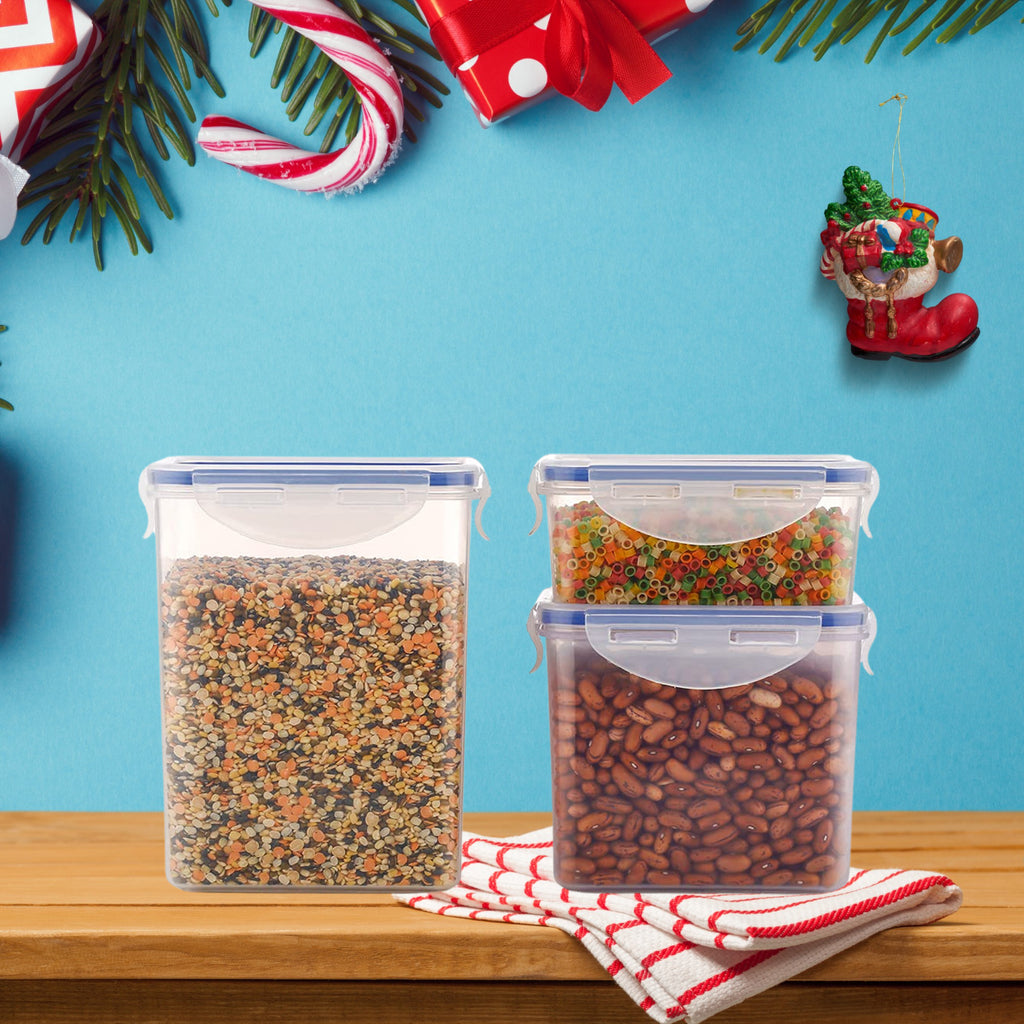 Classics Rectangular Airtight Food Storage Container Set – 3 Pc (500ml, 1000ml, 1500ml) Leak-Proof & Stackable