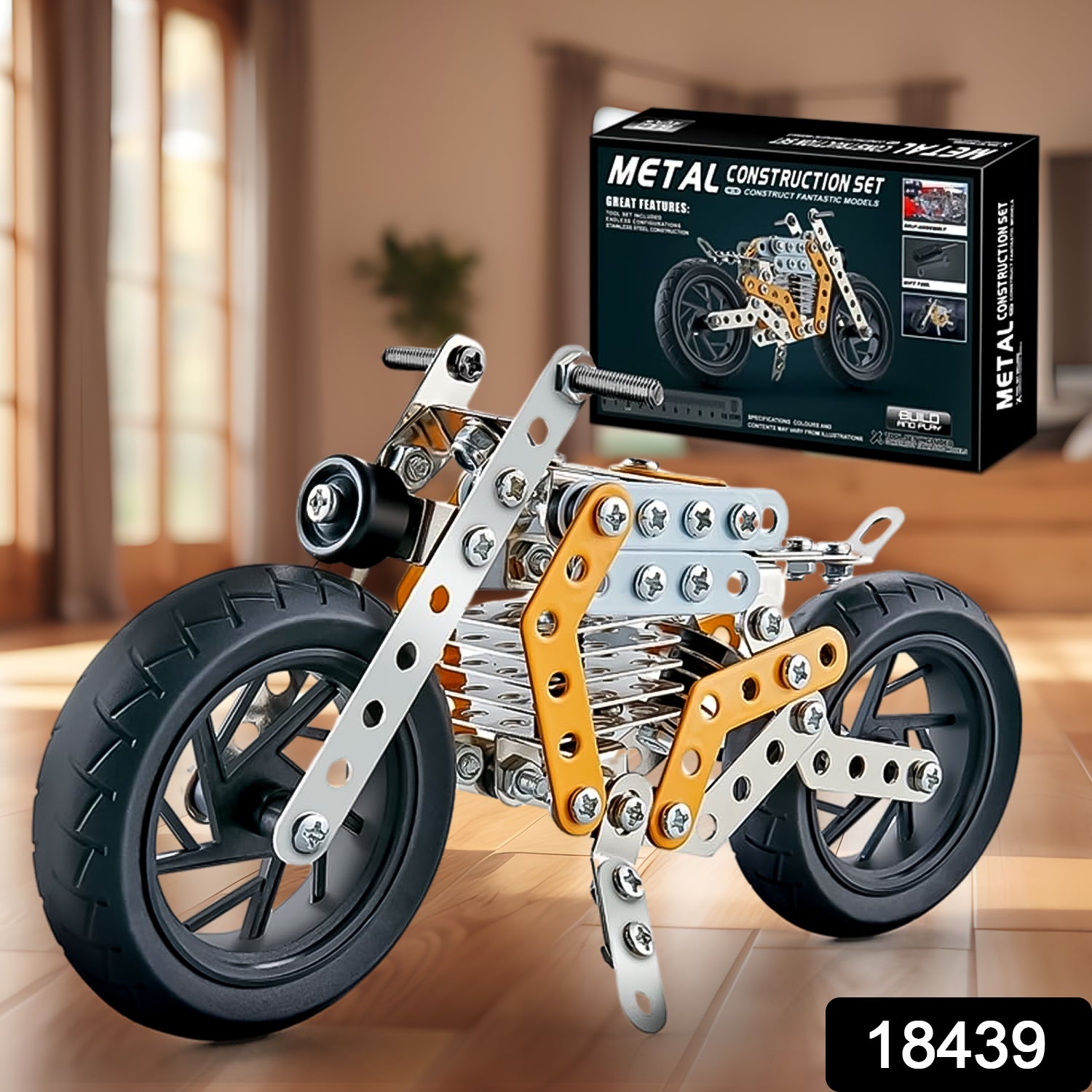 Metal DIY Bike Building Kit – 162 Pc Educational Construction Set (Age 8+)
