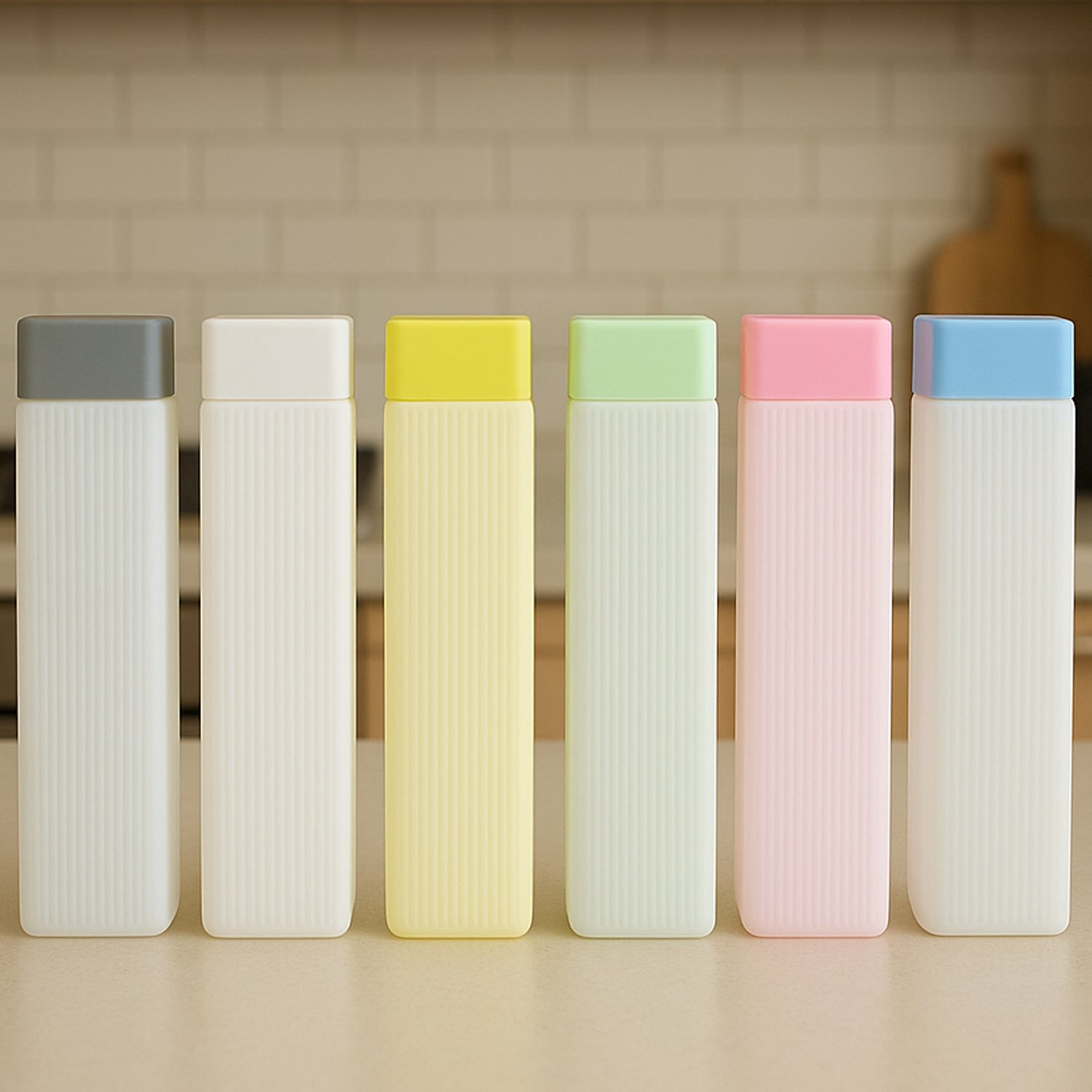6 Pc Hydration Bottle Set – Office, School & Gym Friendly