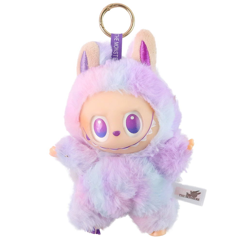 Light Purple Plush Toy Keychain – Soft Mini Cartoon Animal with Hook for Bags, Kids & Gifting