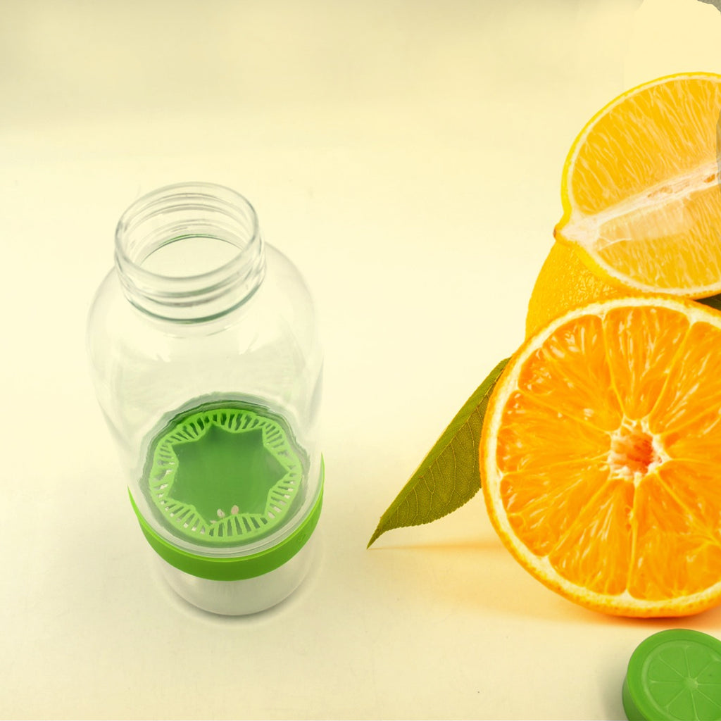 Citrus Zinger Water Bottle – Dual Juice Infuser for Kids & Sports