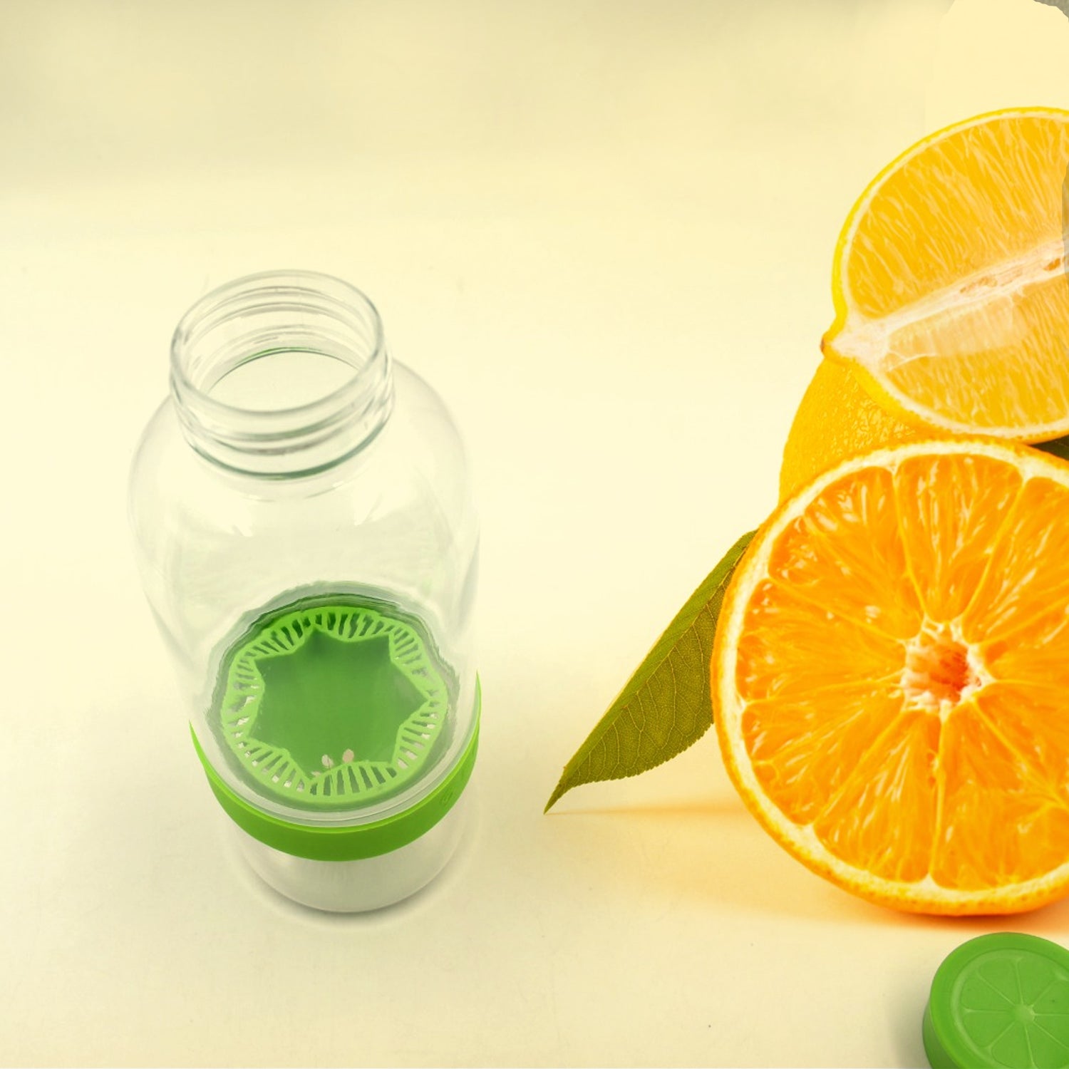 Citrus Zinger Water Bottle – Dual Juice Infuser for Kids & Sports