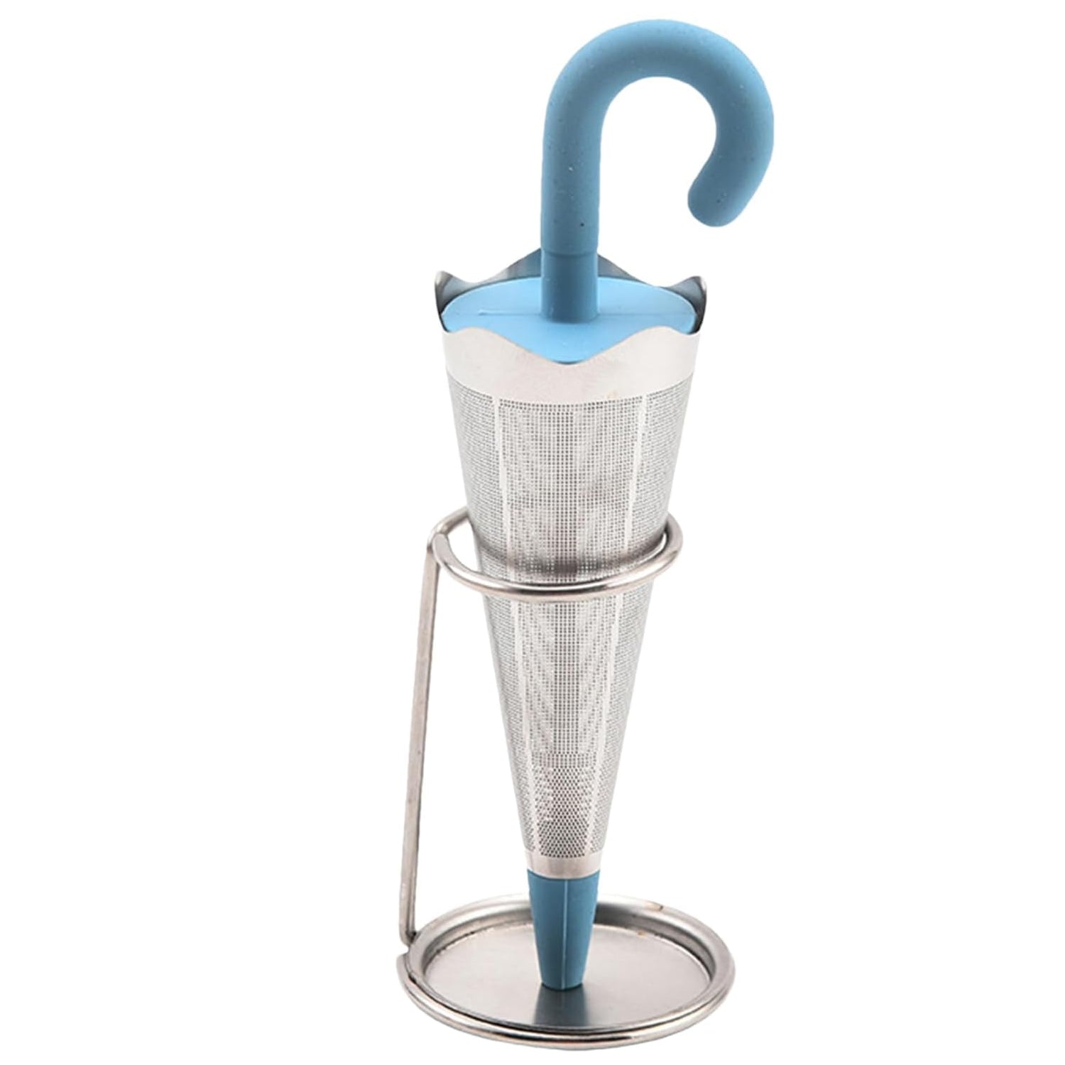 Reusable Umbrella-Shaped Silicone Tea Infuser with Tray – Fun & Functional Loose Leaf Strainer