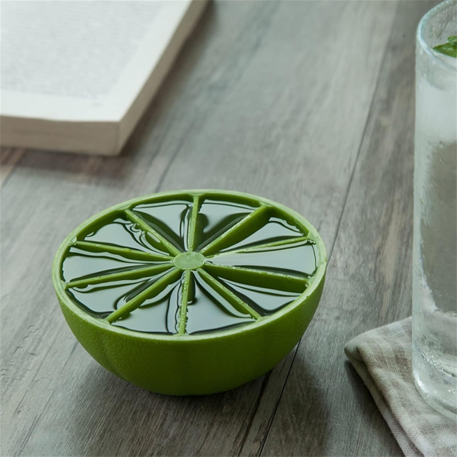 Lemon Shape Silicone Ice Cube Tray – 8-Slot Wedge Mold for Drinks & Cocktails (BPA-Free)