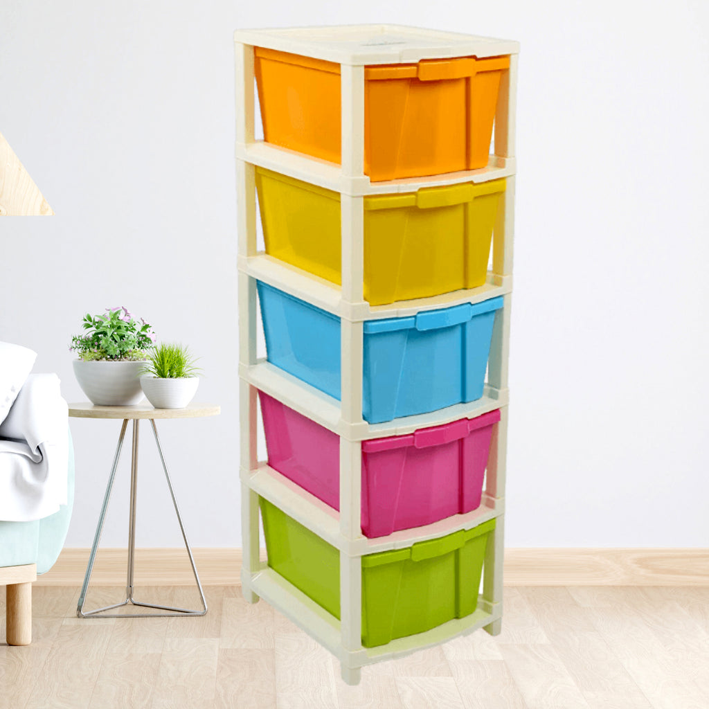 5-Layer Extra Large Multipurpose Modular Drawer Storage Organizer – Heavy-Duty Plastic