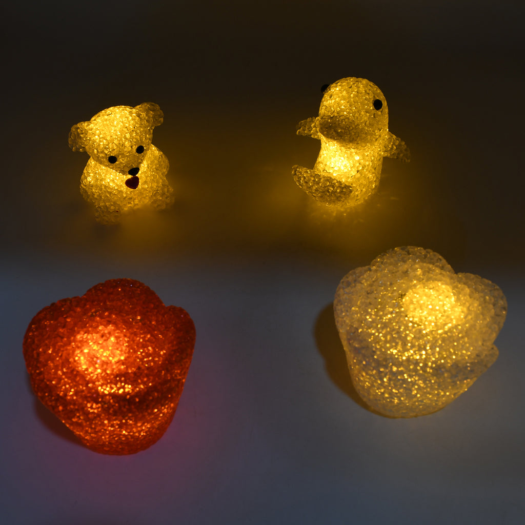 Mix Design Multi-Shape Small LED Crystal Night Light Lamp (1 Pc)