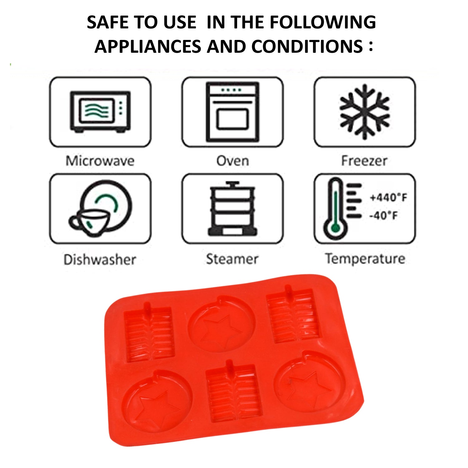 6-Cavity Chocolate Mold Tray – Flexible Silicone Cake & Ice Cupcake Baking Mould | Easy-Release Non-Stick Design (1 Pc)