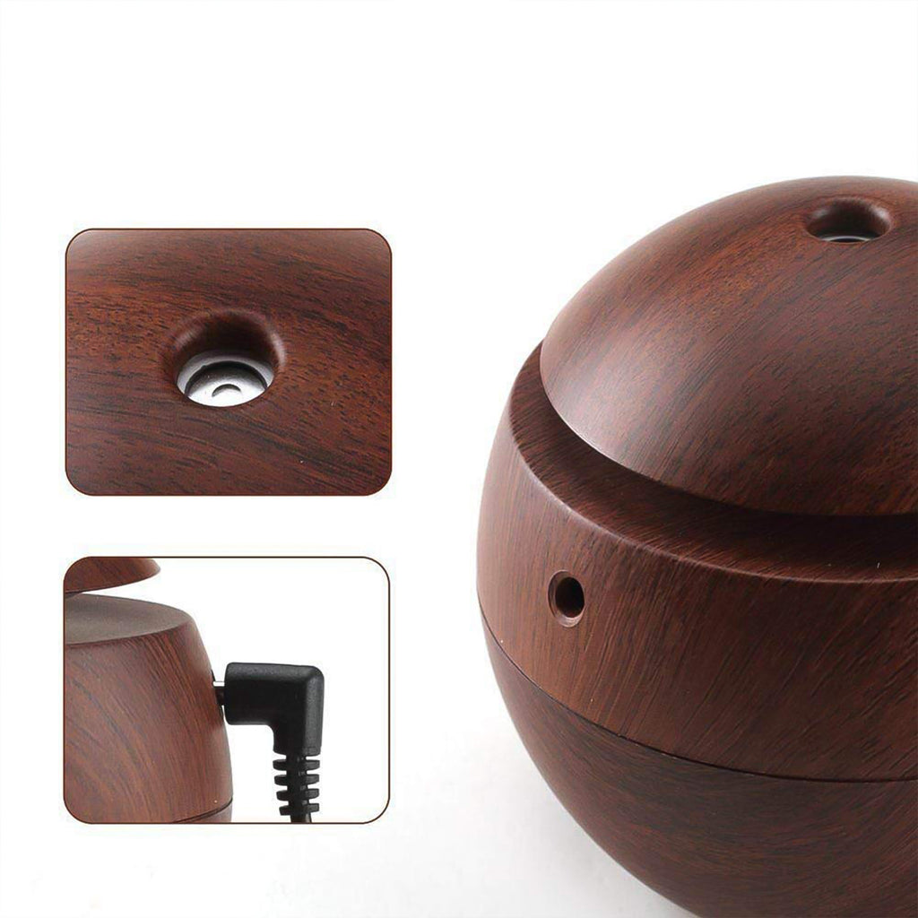 Ultrasonic Aromatherapy Humidifier – 130ml | USB Powered | LED Light Air Diffuser (1 Pc)