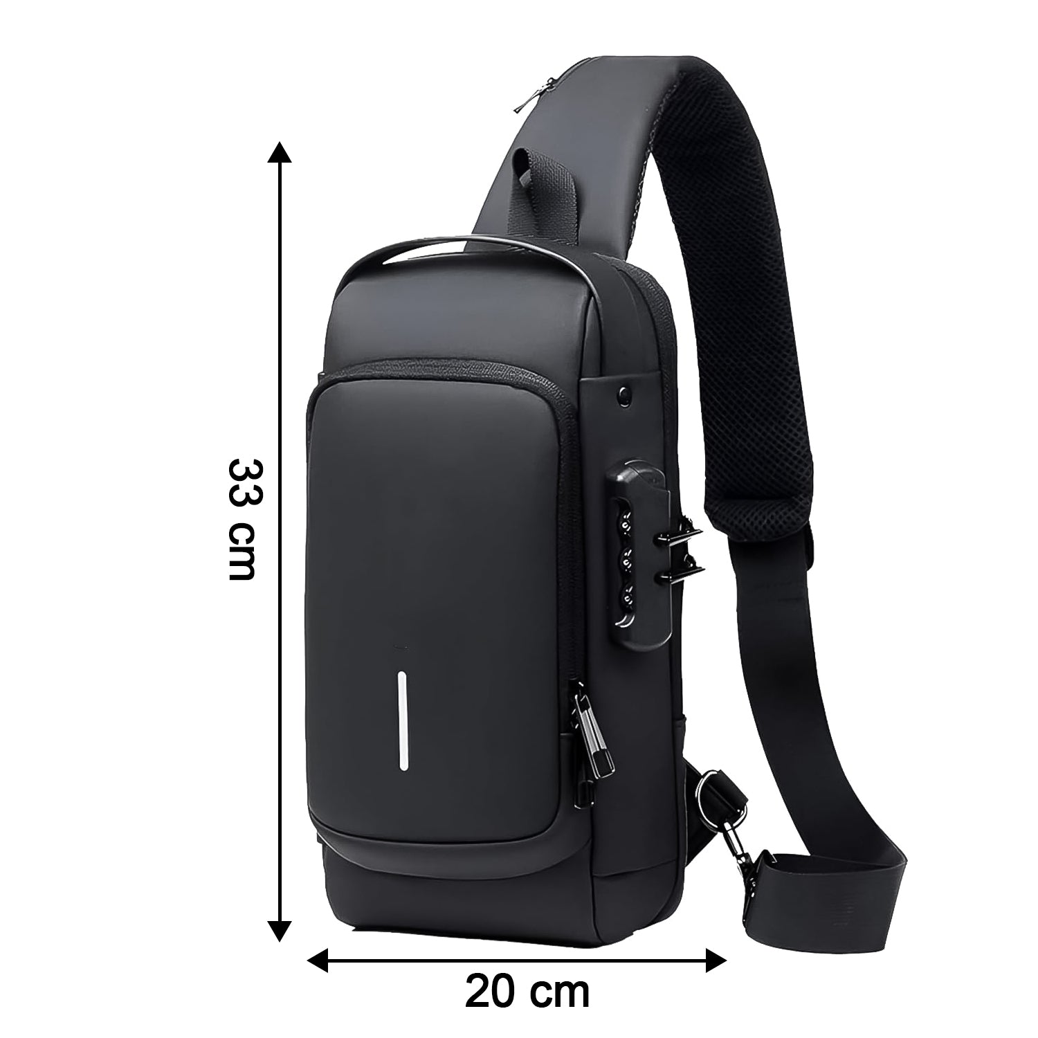 Anti-Theft Crossbody Sling Bag with USB Charging Port - Smart Travel Shoulder Bag