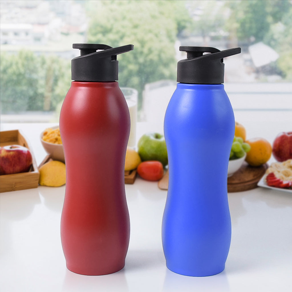Stainless Steel Water Bottle – 1000ML | Leak-Proof, Hot & Cold Insulated Bottle for Gym, Office, Travel & Home (1 Pc / Mix Colour / Matte Finish)