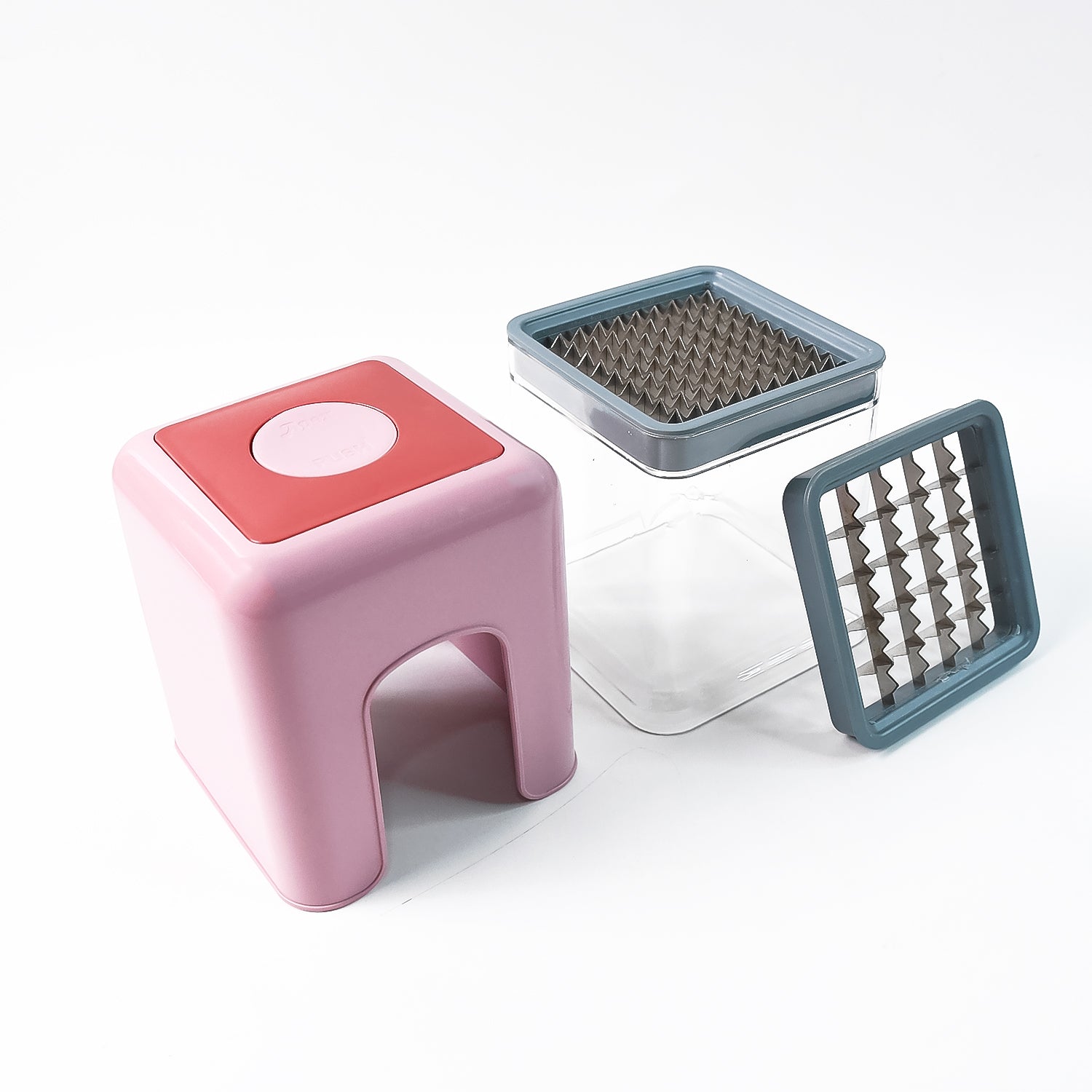 Heavy Duty Potato Chipser & Vegetable Chopper – Dual Blade Manual Cutter