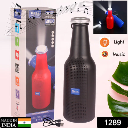 Bottle Shape Bluetooth Speaker – Wireless, Waterproof, and Portable with Rich Deep Bass