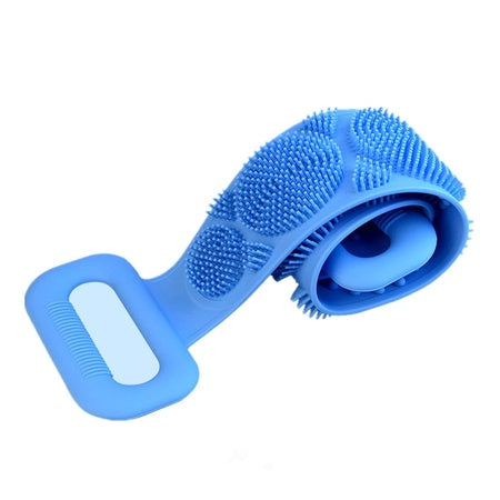 Unique Silicone Bath Body Brush – 60 cm Exfoliating Long Back Scrubber | Double-Sided with Hook Design (1 Pc)