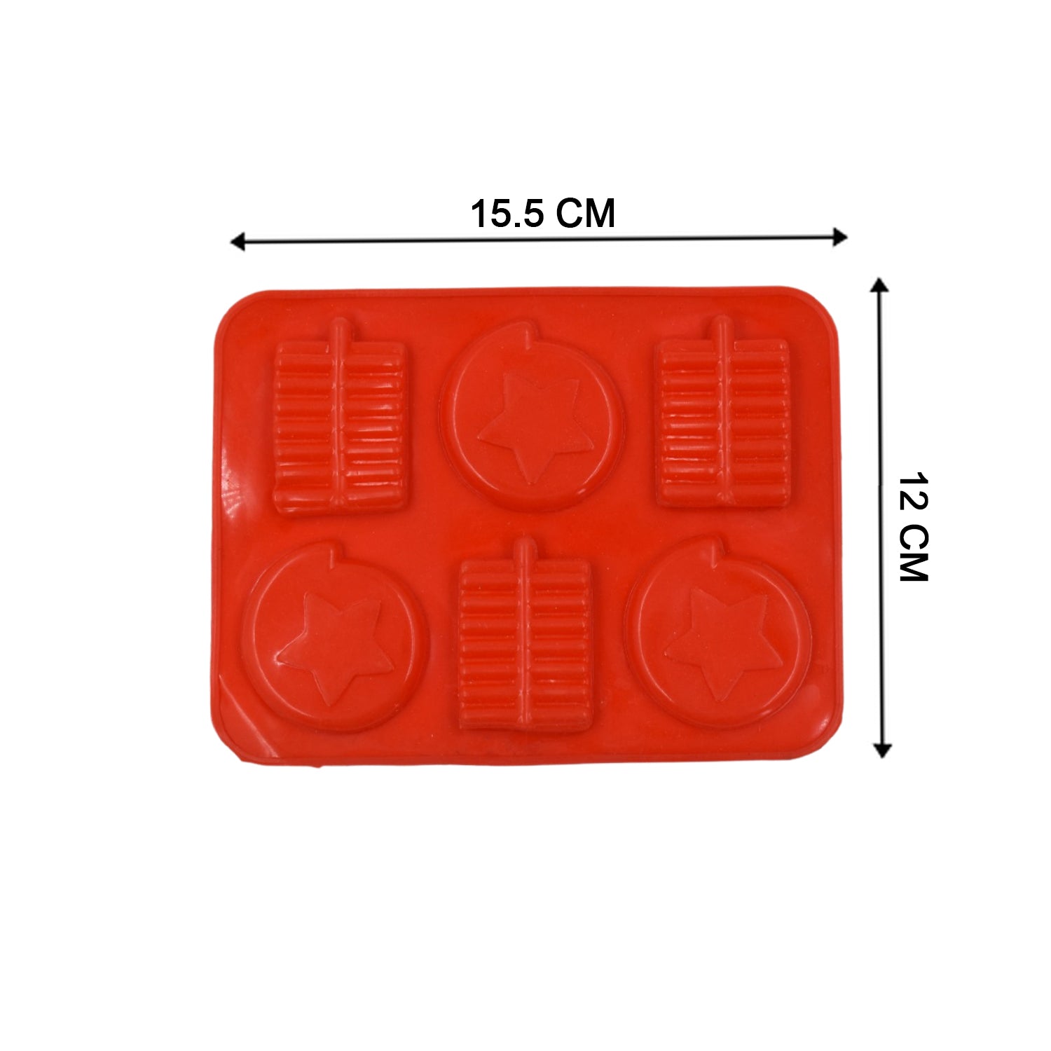 6-Cavity Chocolate Mold Tray – Flexible Silicone Cake & Ice Cupcake Baking Mould | Easy-Release Non-Stick Design (1 Pc)