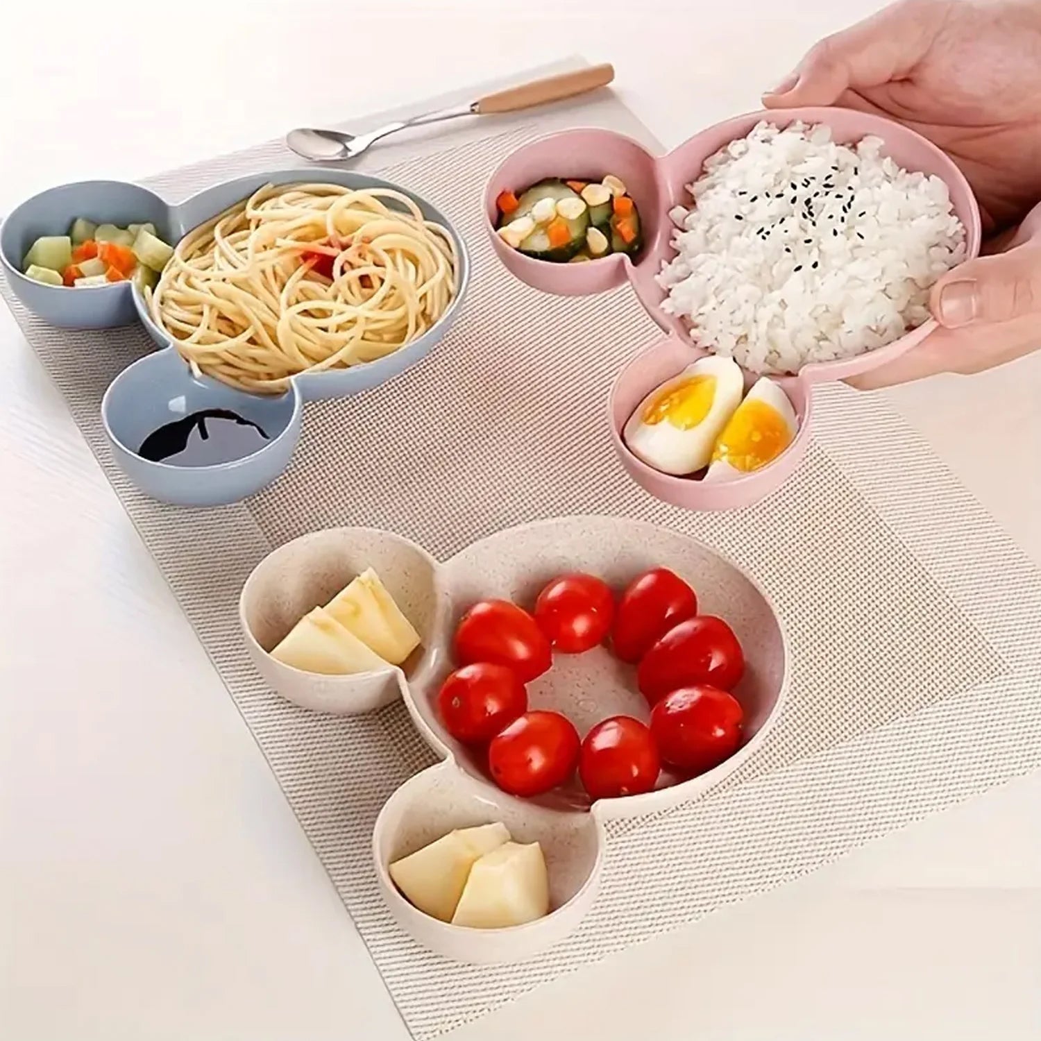 Mickey Mouse Shape Plate for Kids – BPA Free, Unbreakable Cartoon Tableware (1 Pc)