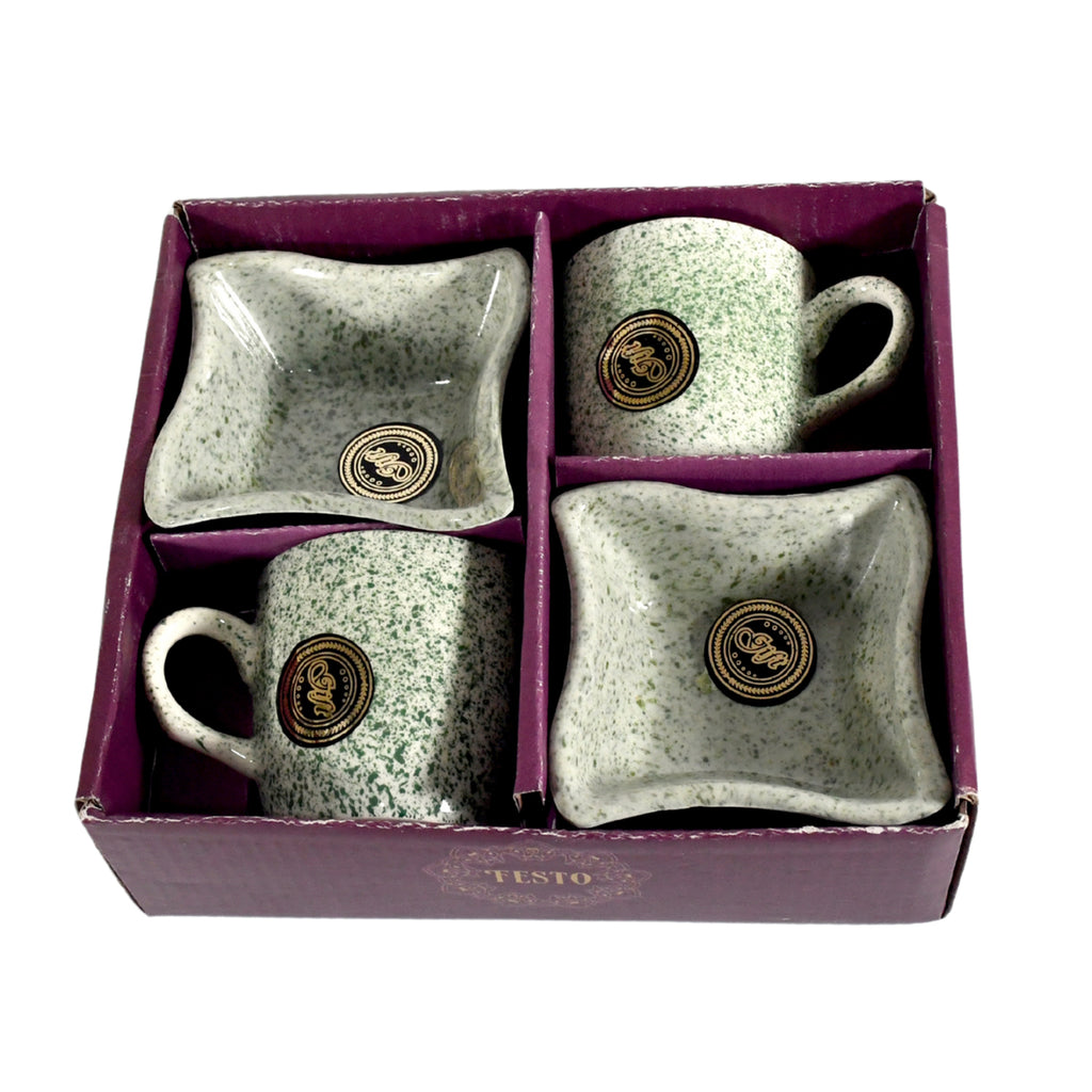 Festo Ceramic Tea/Cups/Mug Set – 4-Piece Set with Serving Bowl, Coffee & Milk Cups, Ideal for Gifts
