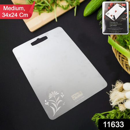 Apex Steel-X Stainless Steel Chopping Board – Medium (1mm Thick)