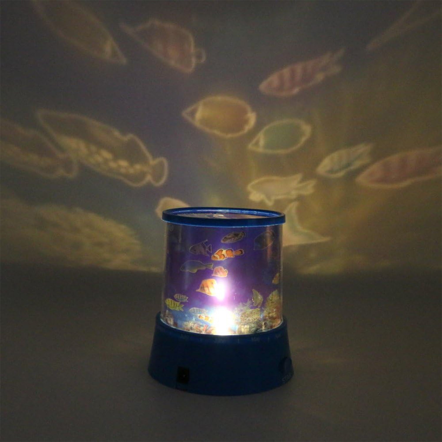 LED Projector Night Light – Rotating Star Lamp with Music Function (1 Pc)