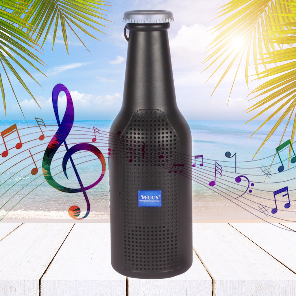 Bottle Shape Bluetooth Speaker – Wireless, Waterproof, and Portable with Rich Deep Bass