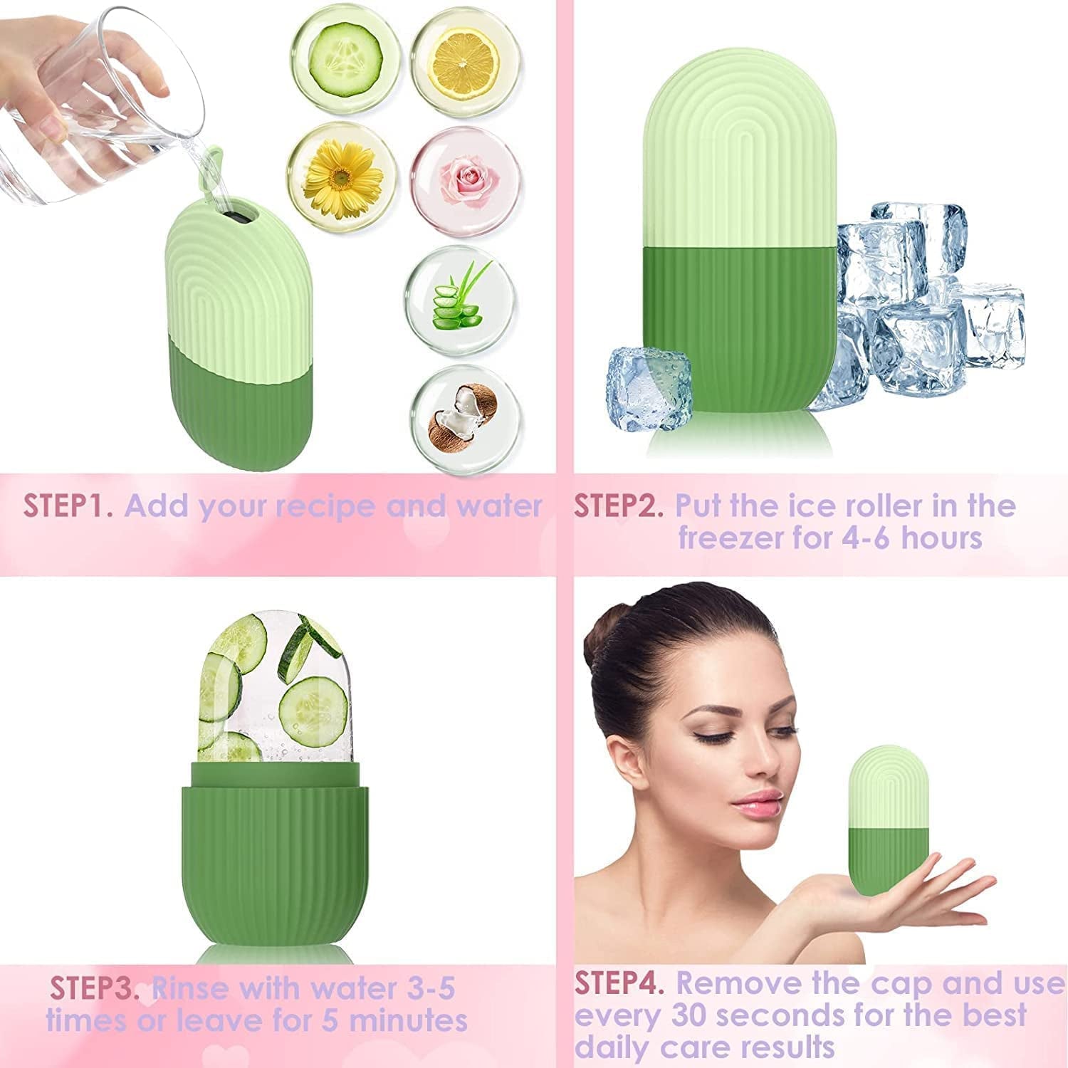 Beauty Ice Roller For Face Massager  Eye Reusable Face Rollers Facial Roller ( Loose )