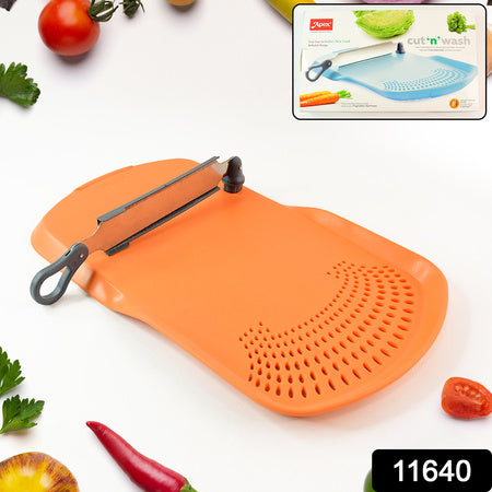 Apex Cut ‘n’ Wash Multipurpose Cutting Board with Knife & Strainer