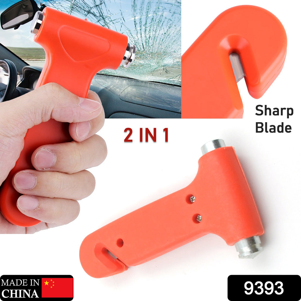 Car Safety Hammer – Emergency Window Breaker &amp; Seatbelt Cutter (2-in-1 Tool)