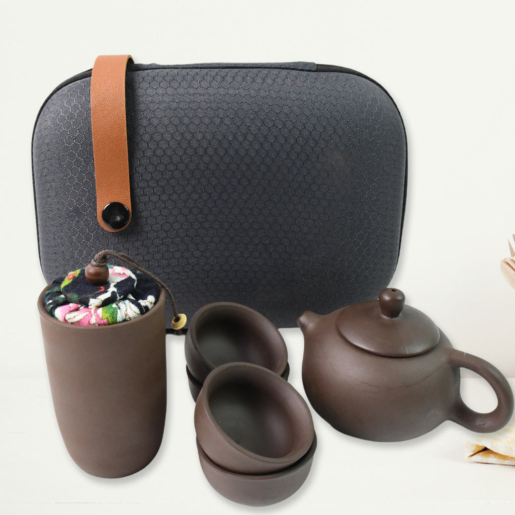 Ceramic Purple Sand Tea Set – Portable Travel Tea Set