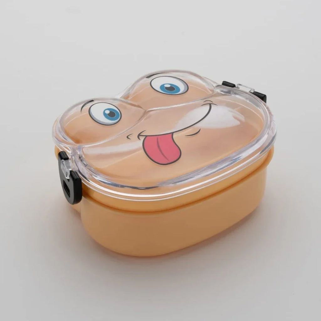 Charming Froggy Double Layer Lunch Box with Spoon – Fun &amp; Leakproof (1 Pc)