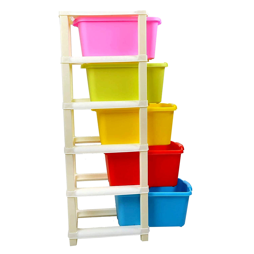 5-Layer Extra Large Multipurpose Modular Drawer Storage Organizer – Heavy-Duty Plastic