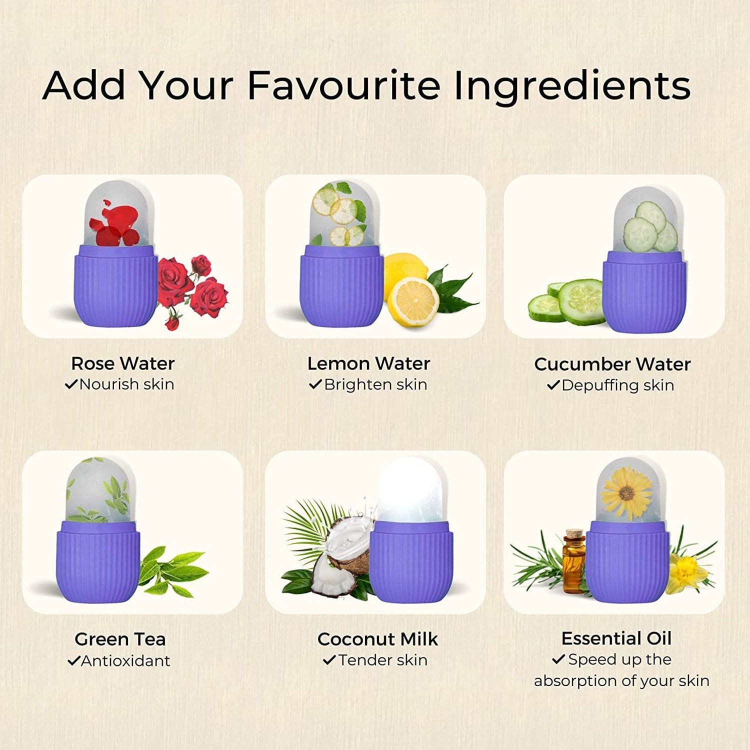 Beauty Ice Roller For Face Massager  Eye Reusable Face Rollers Facial Roller ( Loose )