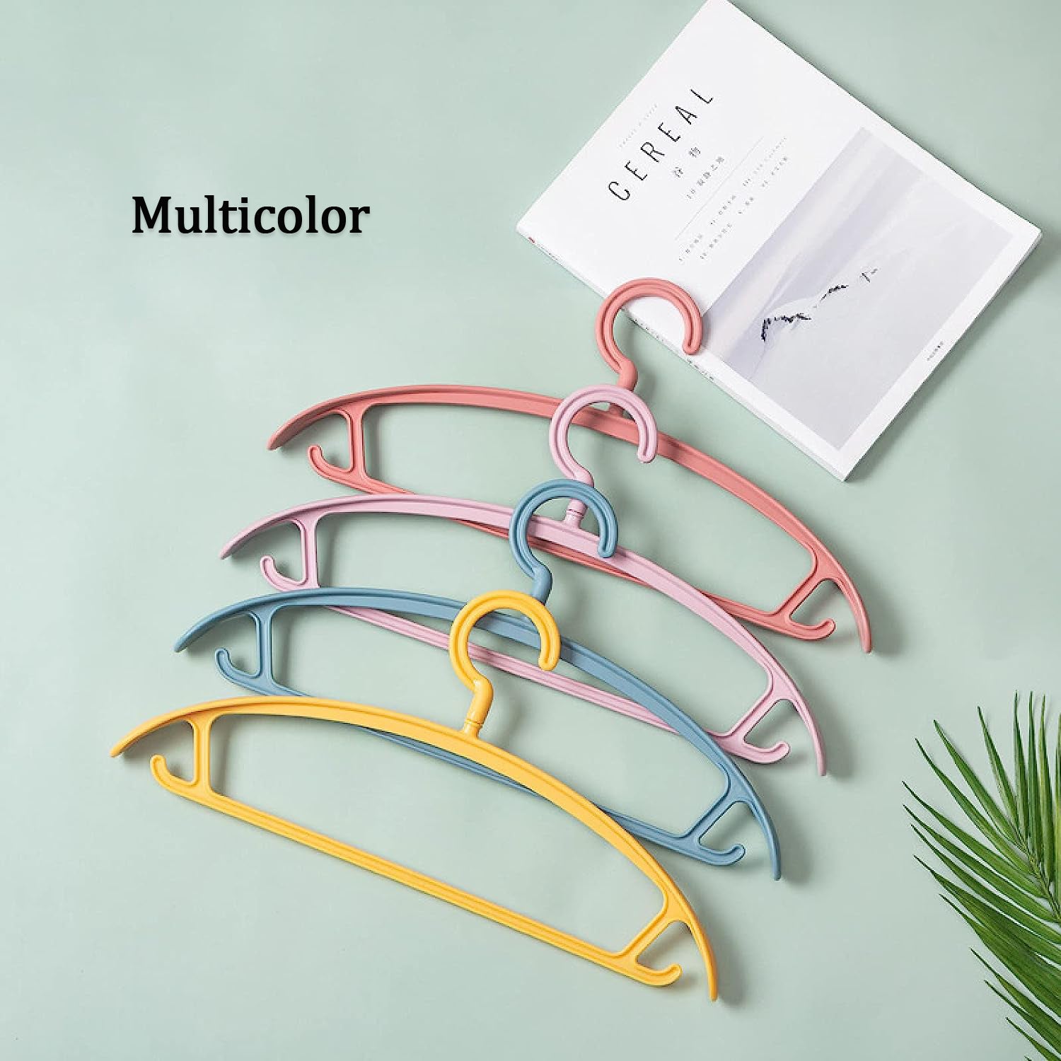 Plastic Hangers Clothes Hangers - Lightweight Space Saving Hangers - Standard Hangers For Clothes - Durable Slim Sleek Hangers (10pc)