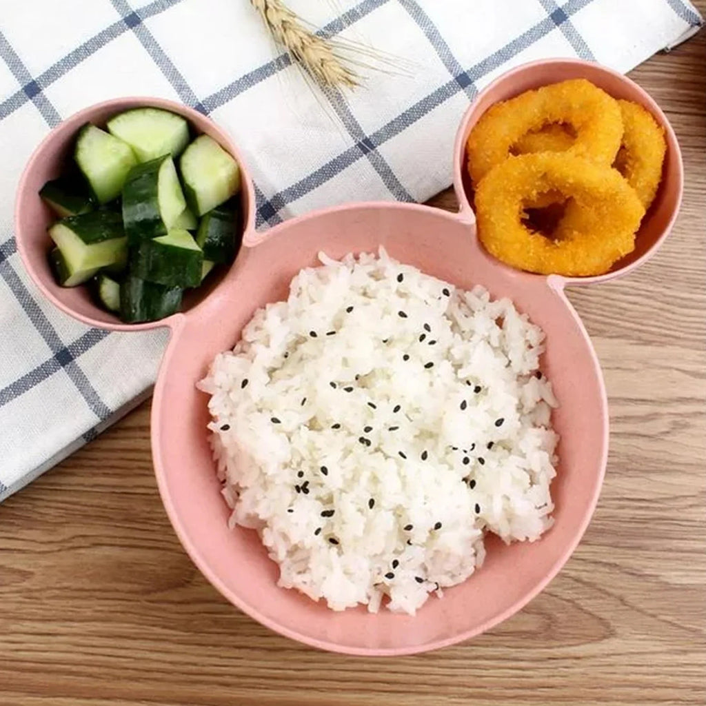 Mickey Mouse Shape Plate for Kids – BPA Free, Unbreakable Cartoon Tableware (1 Pc)