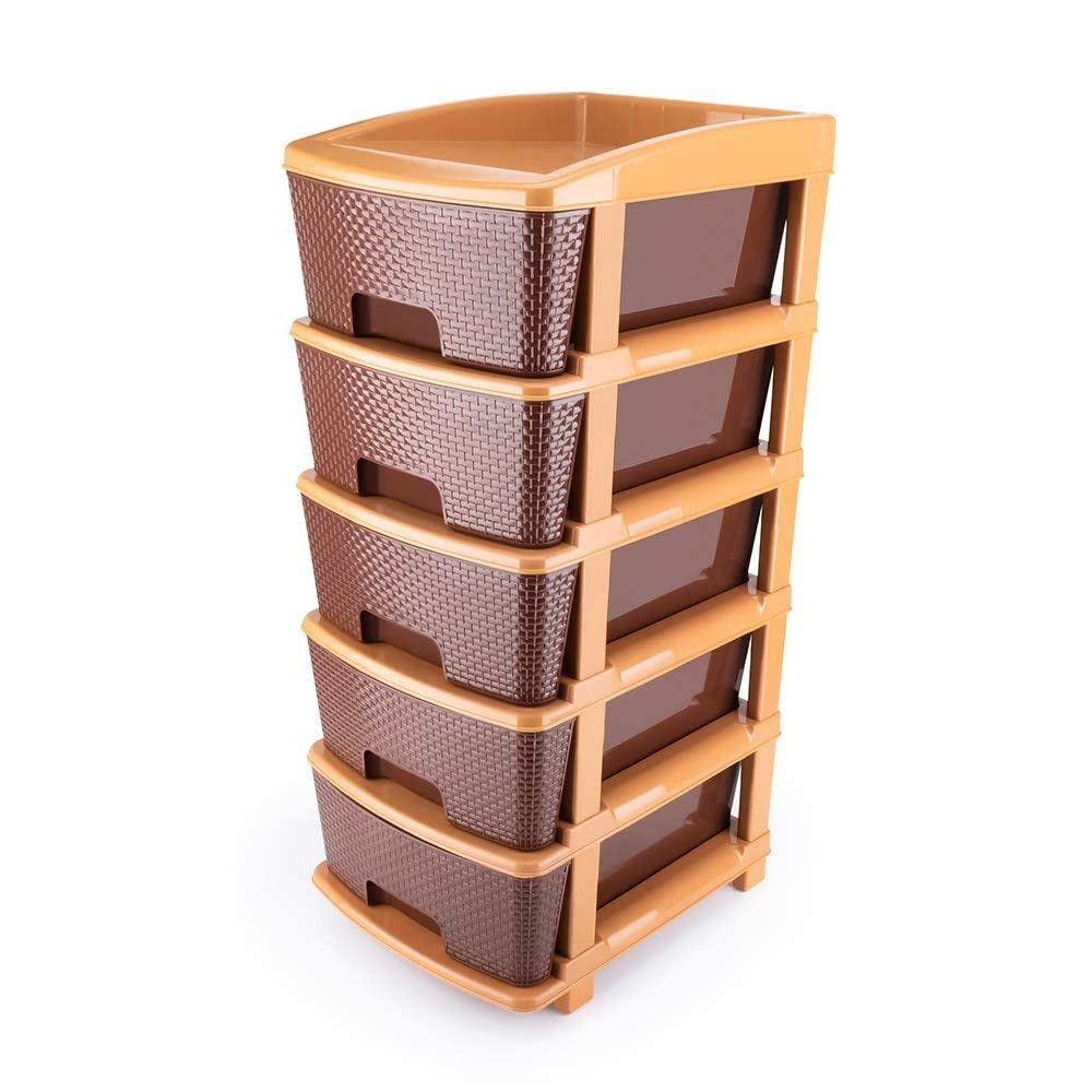 5-Tier Plastic Modular Drawer System – Multipurpose Storage Solution for Home, Office & Kitchen
