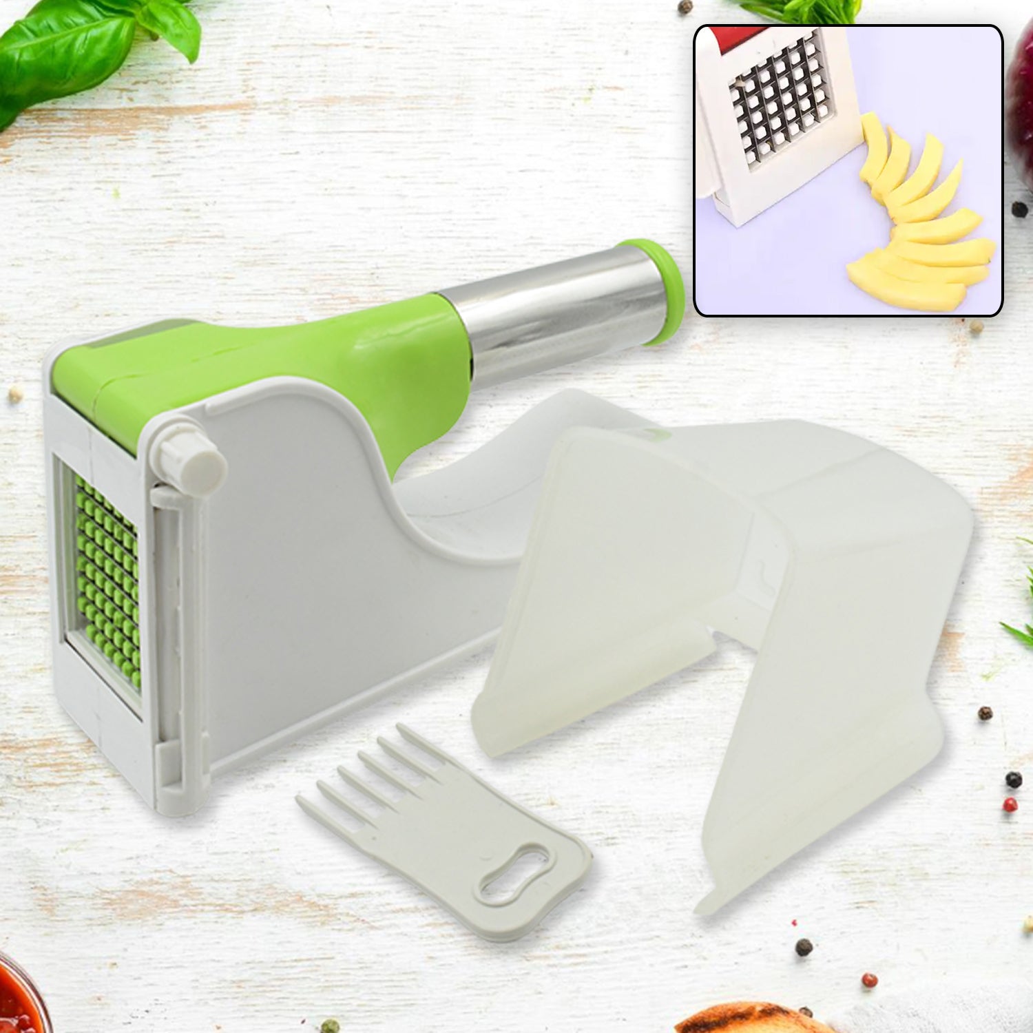 Virgin Plastic French Fry Potato Chipser with Container