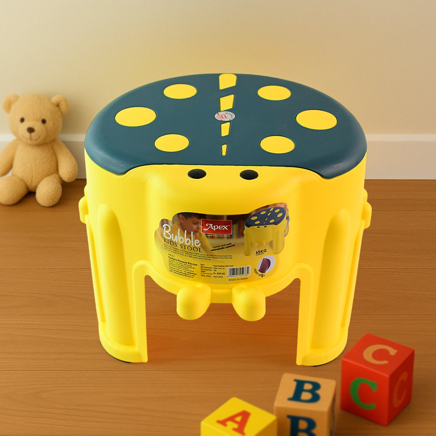Apex Bubble Kids Step Stool - Durable Plastic Safety Stool for Children & Toddlers