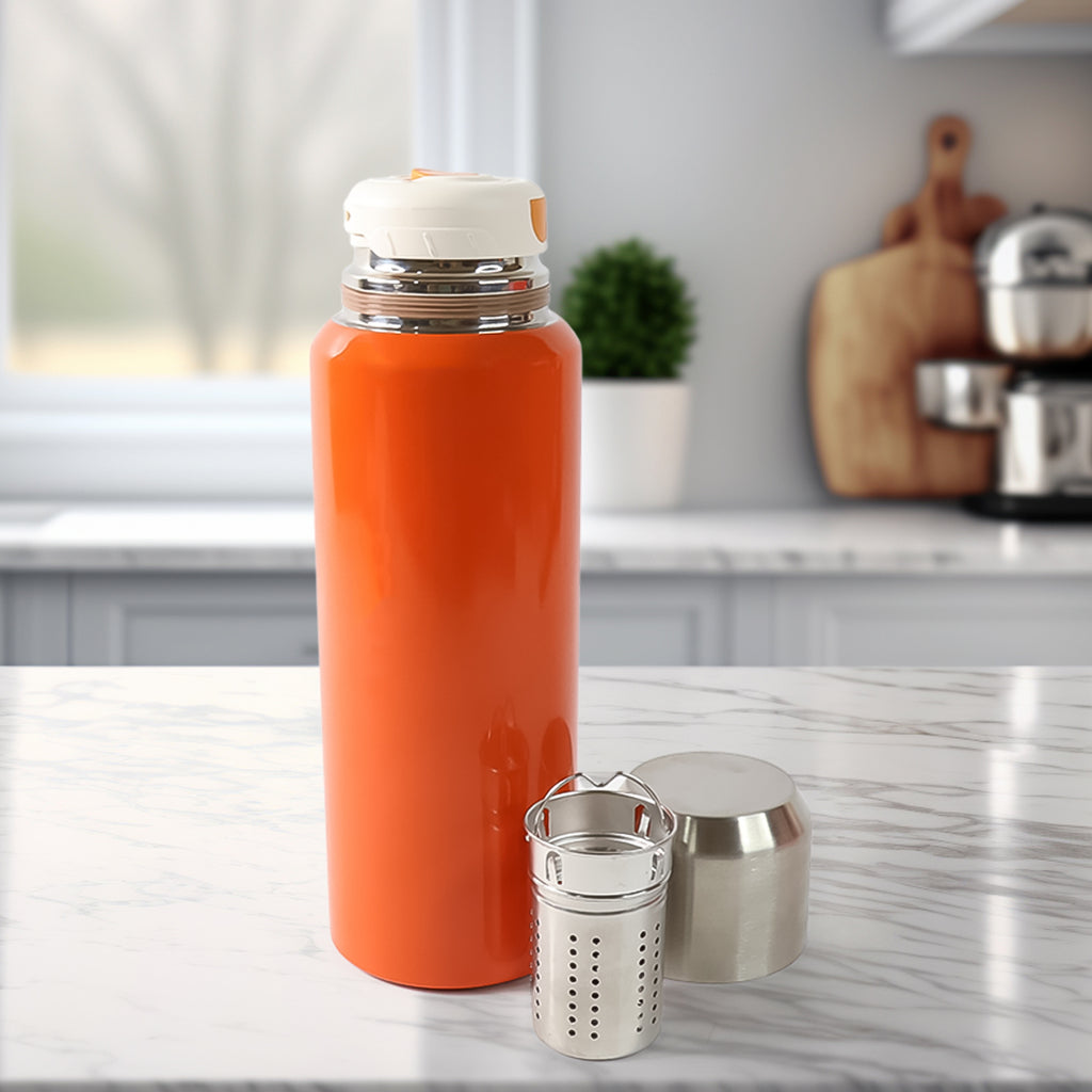 600ml Stainless Steel Vacuum Flask | Hot &amp; Cold Insulated Water Bottle | Travel-Friendly Thermal Cup