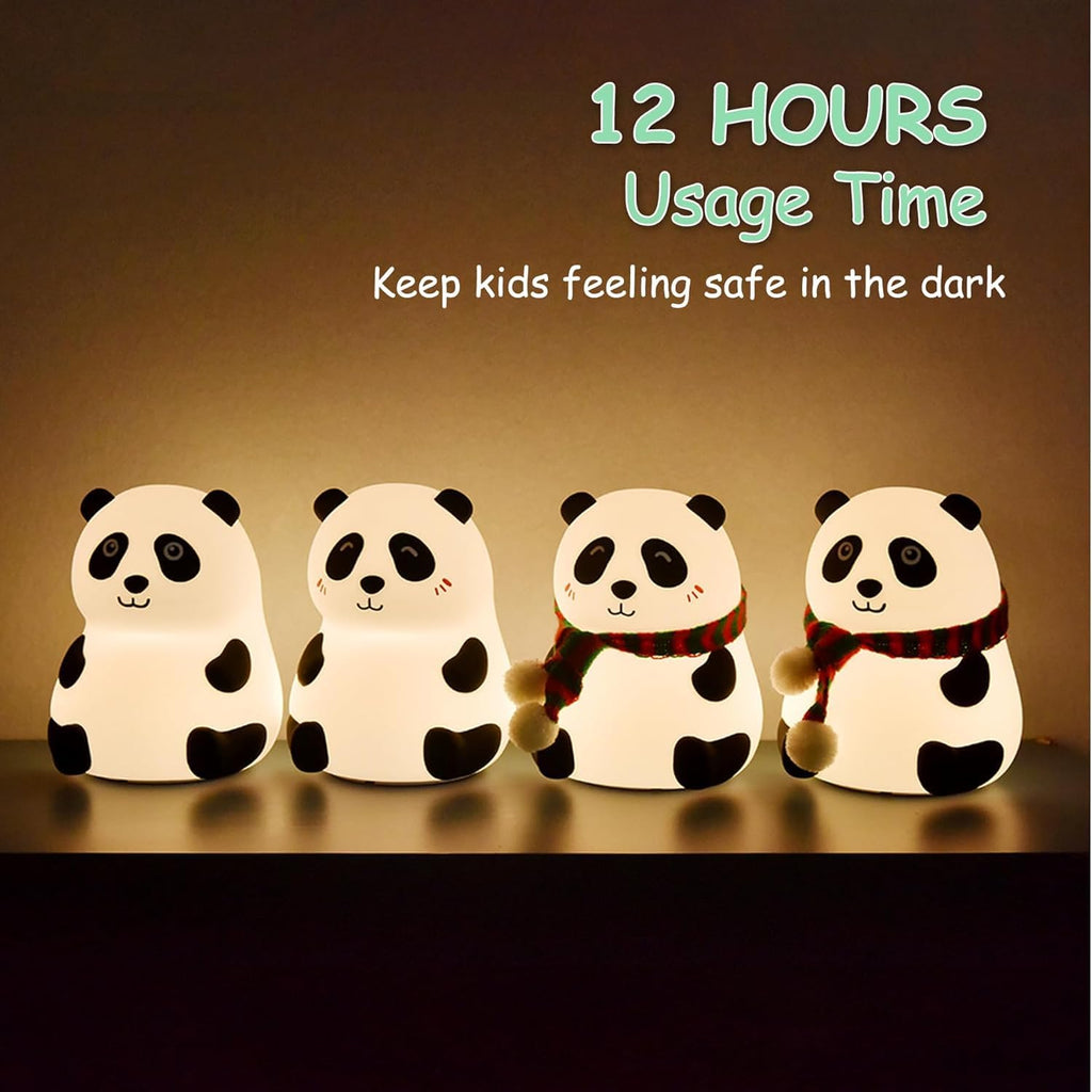 Panda LED Touch Lamp – 7-Color Silicone Night Light for Kids (1 Pc)