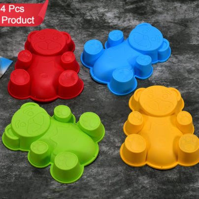 Silicone Animal Mould Cake Mould Chocolate Soap Mould Baking Mould Soap Making Candle Craft (Animal Mould) (Set of 4)